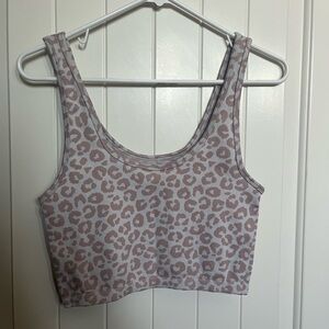 Leopard Print Women's Crop Top - Pink